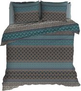 Romanette FLANEL Dekbedovertrek 200x200/220 Sapporo teal