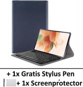 Smart Cover AZERTY Bluetooth Keyboard Book Case Hoesje Geschikt Voor Samsung Galaxy Tab S7 FE/FE 5G 12.4 Inch Tablet- Auto Sleep/Wake & Standaard - Flip Multi-Stand Sleeve - Toetsenbord Met S