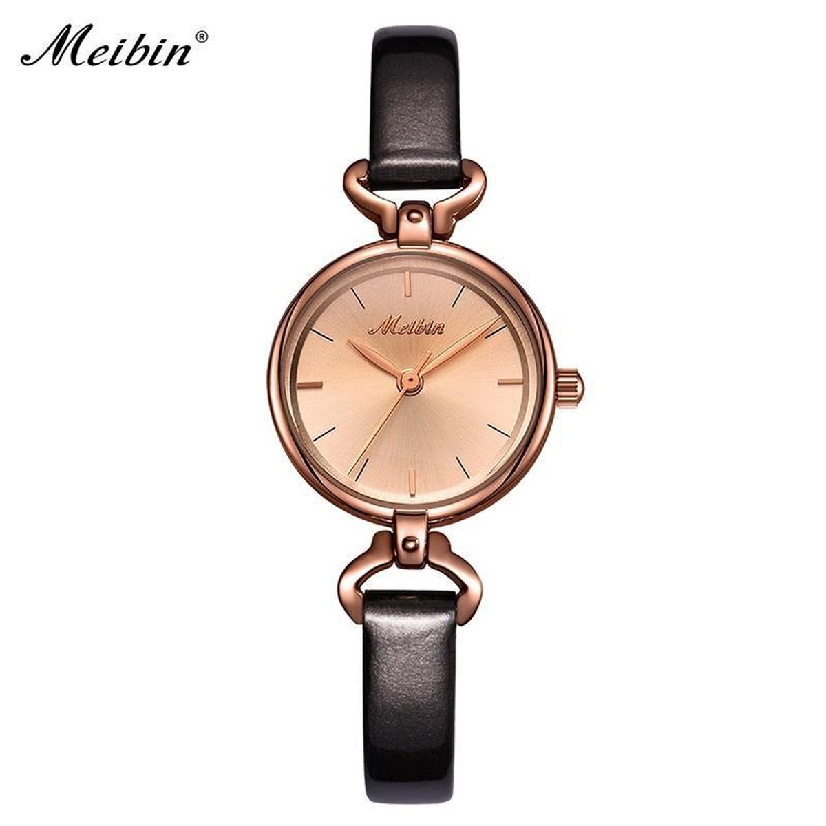 Longbo - Meibin - Dames Horloge - Bruin/Rosé - 27mm (Productvideo)