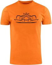 Oranje shirt Racewagen t-shirt | MAX speed | turbo speed | Unisex