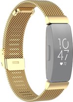 By Qubix - Fitbit Inspire Milanese bandje met gesp (small)  - Goud