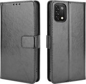 Voor Umidigi A11 Crazy Horse Textuur Horizontale Flip Lederen Case met Houder & Kaartsleuven & Lanyard (Zwart)
