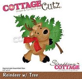 CottageCutz Reindeer with Tree (CC-807)