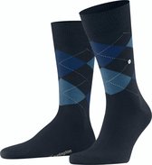 Burlington Edinburgh zacht winter met motief ademend robuust mid-rise ondoorzichtig geruit Wol Blauw Heren sokken - Maat 40-46