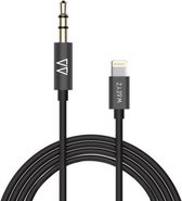 Waeyz Lightning naar Jack Aux kabel - geschikt voor IPhone - iPad - iPod naar audio jack kabel 3.5mm - 1 Meter - Zwart