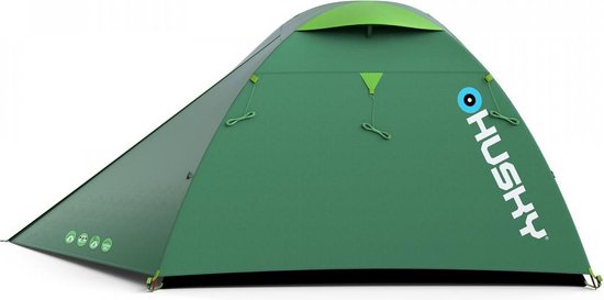 Husky Koepeltent Bird 3 Plus 300cm Polyester/Nylon - Groen - 3 Persoons - Tent - Tenten - Tent voor 3 Personen - Groene Tent - Camping Tent - Draagbare Tent - UV-bescherming Waterdicht - Lichtgewicht Familietent - Koepeltent - Beter dan Coleman tent
