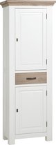 Kast | parma | geborsteld eikenhout | wit | 70 x 40 x 195(h) cm