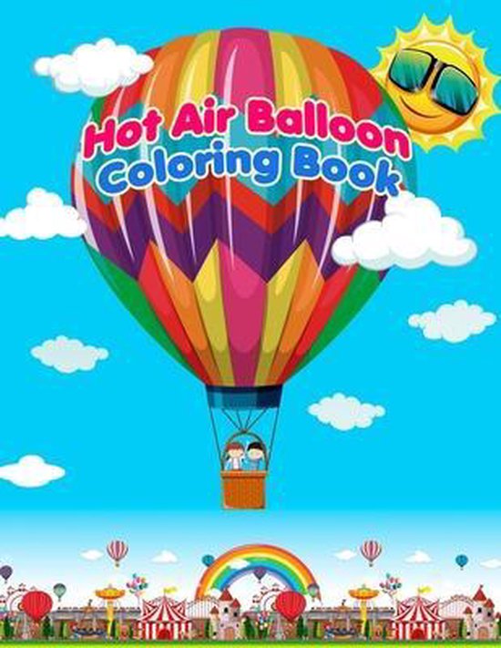 Hot Air Balloon Coloring Book - cover