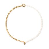 Buddha Ibiza Ketting Freshwater Pearls Chain | Goud