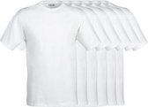 Classinn® Basic T-SHIRT col rond blanc - M - coton peigné 160g. p/m² - Lot de 6 - Longueur 73 cm
