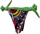 Stoffen Slingers | Slingers verjaardag | Slingers stof | Maame Tumi - Goed doel | Duurzame vlaggetjes van stof (groen lint) | Verjaardagsslingers | Handgemaakt in Ghana | Kleurrijke wasbare vlaggenlijn