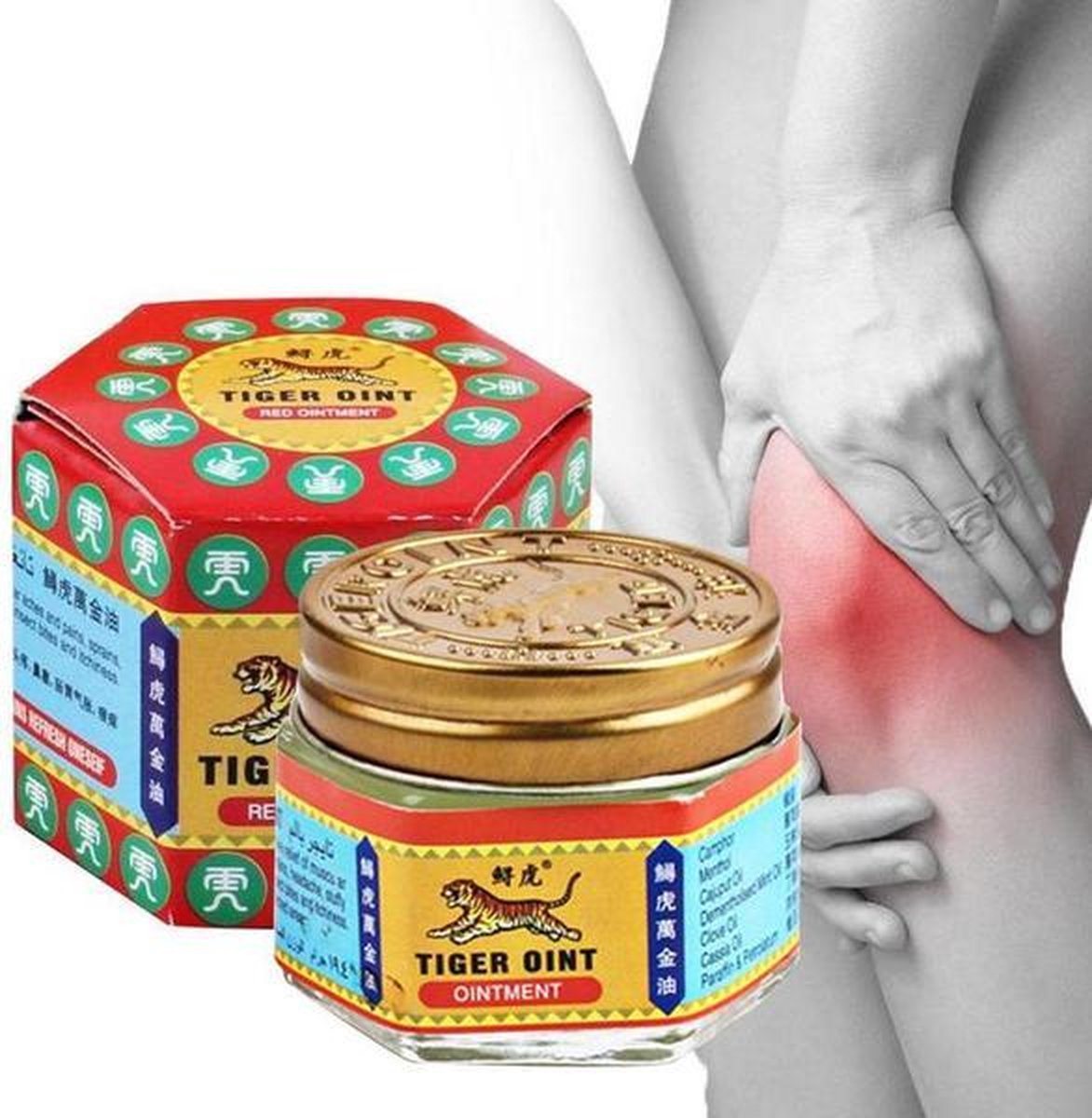 Tiger Balm - Tijgerbalsem - Rode Balsem - Sterk - Spierpijnverlichtend - 21 gram