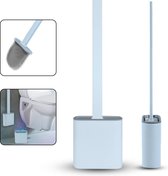 Krexs - Wc Borstel - Toiletborstel - Siliconen Toiletborstel – Duurzaam – Toiletbutler - Flexibele Wc Borstel - Hygiënische Toiletborstel - Licht Blauw