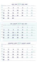 Brepols Kalender 2022 - Driemaandskalender - met handige datum aanduiding - 30 x 60 cm