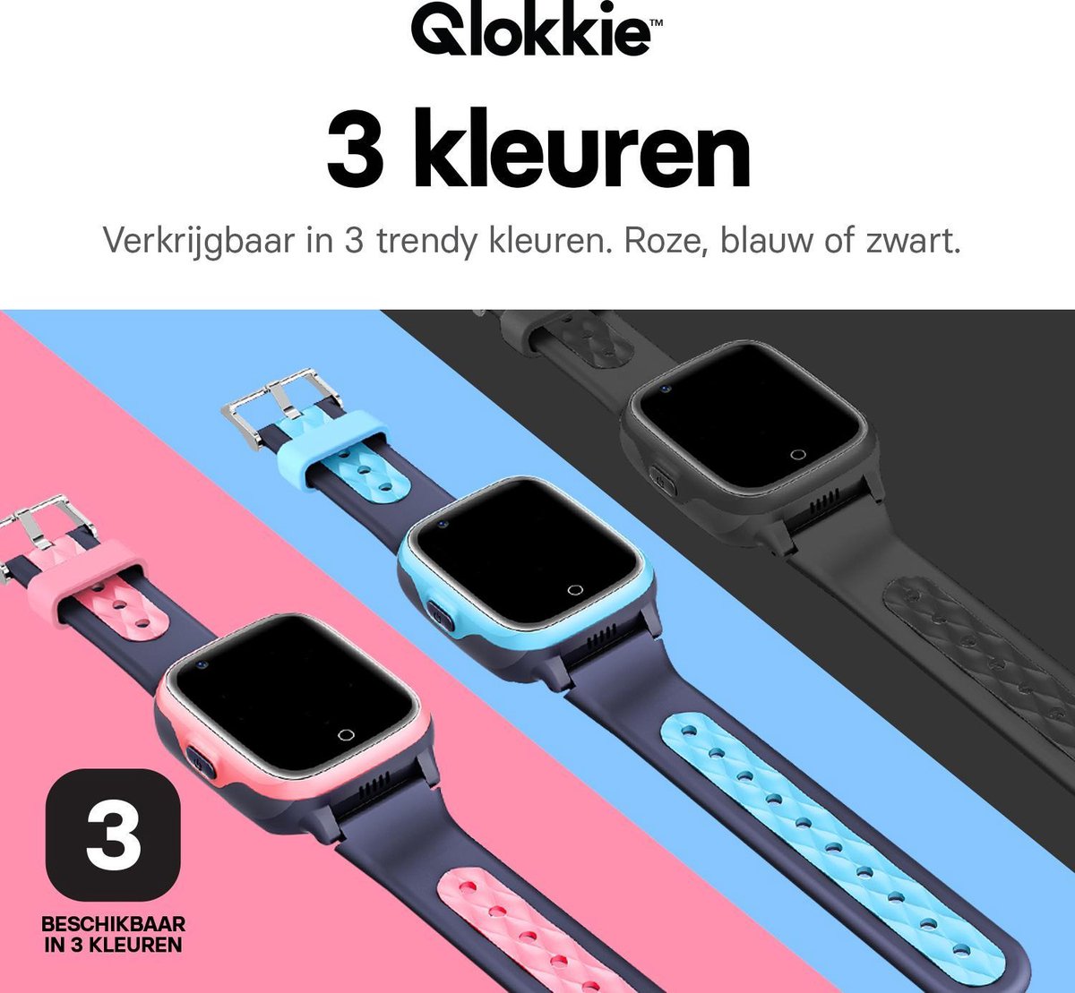 Qlokkie GPS Horloge kind - Smartwatch kinderen - GPS Tracker - 4G - SOS  Functie - HD | bol.com