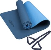 YOGAMAT DIK - Zinaps yoga mat voor vrouwen 1/3 inch dikke yoga mat voor mannen trainingsmat voor yoga pilates Home gym yoga mat antislip met draagriem (WK 02130)