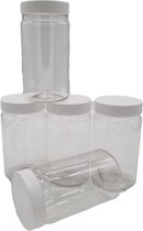 Pot Ariko | Pot en plastique léger avec couvercle à vis | 750ml | Pot avec couvercle blanc | Pot de conservation | Rechargeable