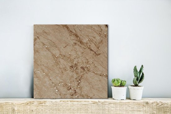 Peintures sur Toile Marbre - Marron - Motifs - 20x20 cm - Décoration murale