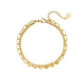 Dubbellaagse armband - Yehwang - Armband - One size - Goud