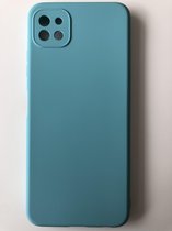 Siliconen back cover case - Geschikt voor Samsung Galaxy A22 5G - TPU hoesje Turquoise
