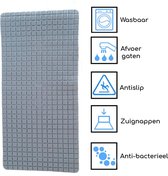 Premium Bathlux - Badmat Antislip voor douche - Uniek Design - Douchemat - Stevige Zuignappen - Grijs – 78 x 35 cm