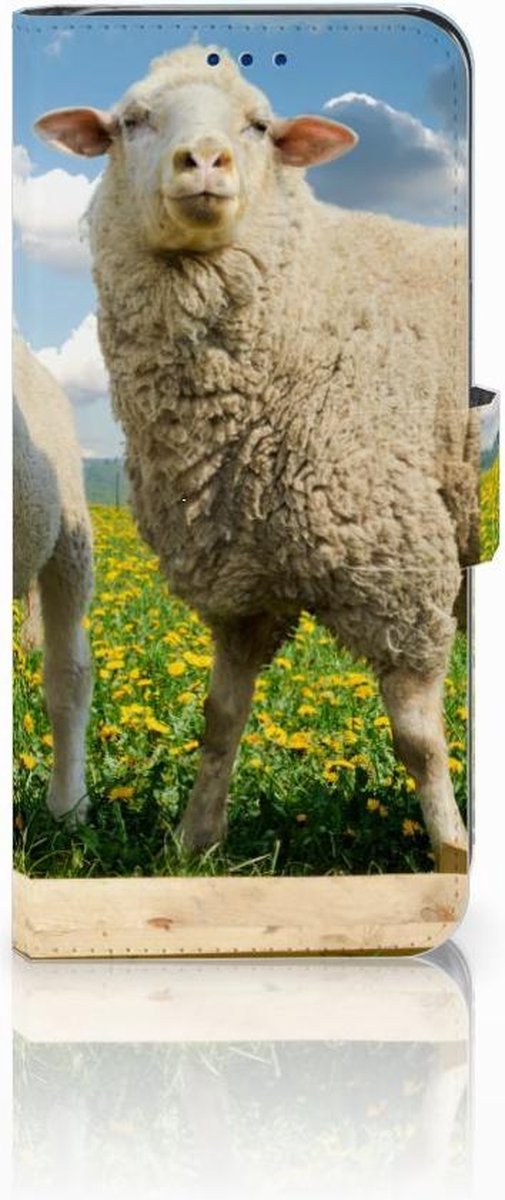Samsung Galaxy S8 Telefoonhoesje met Pasjes Schaap en Lammetje