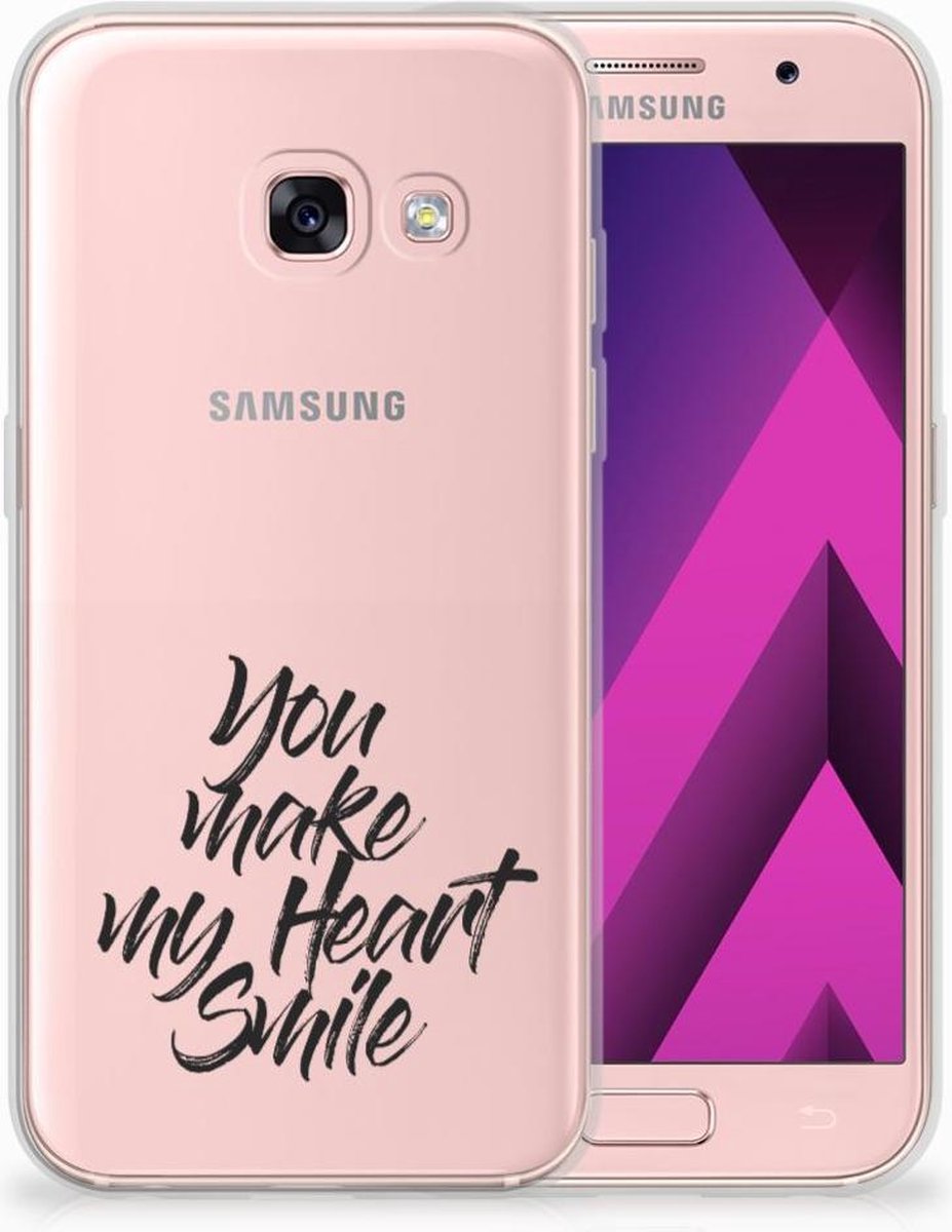 Samsung Galaxy A3 2017 Siliconen hoesje met naam Heart Smile