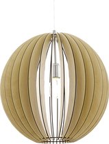 EGLO Cossano - Lampe à suspension - 1 lumière - Ø500mm. - Nickel mat - Érable