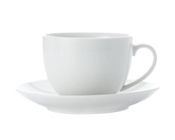 Maxwell & Williams White Basics Round Thee Kop- en Schotel - 245 ml - 15x15x7,5cm