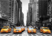 Fotobehang "New York yellow cab, Manhattan taxi's" vliesbehang 300x210cm