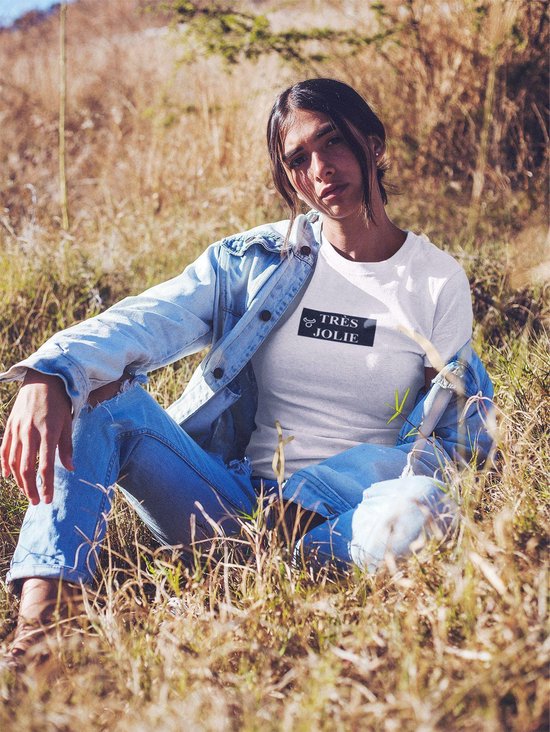 Dames TShirt Tekst Tres Jolie
