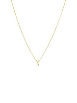 Initial necklace goudkleurig (Letter: X)