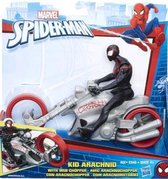 Marvel spider man 15cm figuur -met web chopper