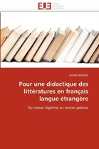 Pour une didactique des littératures en français langue étrangère