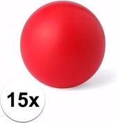 15 balles anti-stress rouges 6 cm - balle anti-stress