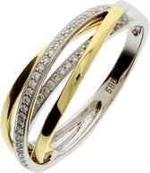 The Jewelry Collection Ring Diamant 0.19ct H Si - Bicolor Goud