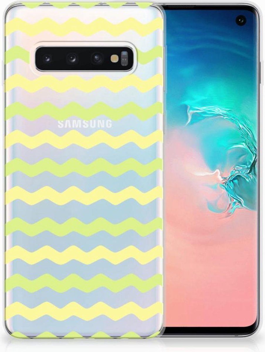 Samsung Galaxy S10 TPU bumper Waves Yellow