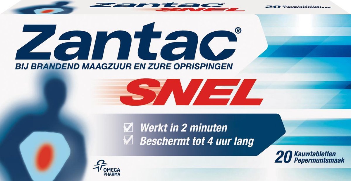 Bol Com Zantac Snel Tabletten Snel Effectief Bij Maagzuur En Oprispingen 20 Stuks