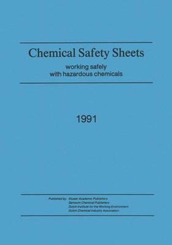 Chemical Safety Sheets Working Safely with Hazardous Chemicals