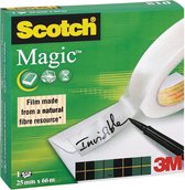 5x Scotch plakband Magic  Tape 25mmx66 m