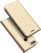 Luxe goud agenda wallet hoesje Huawei P Smart