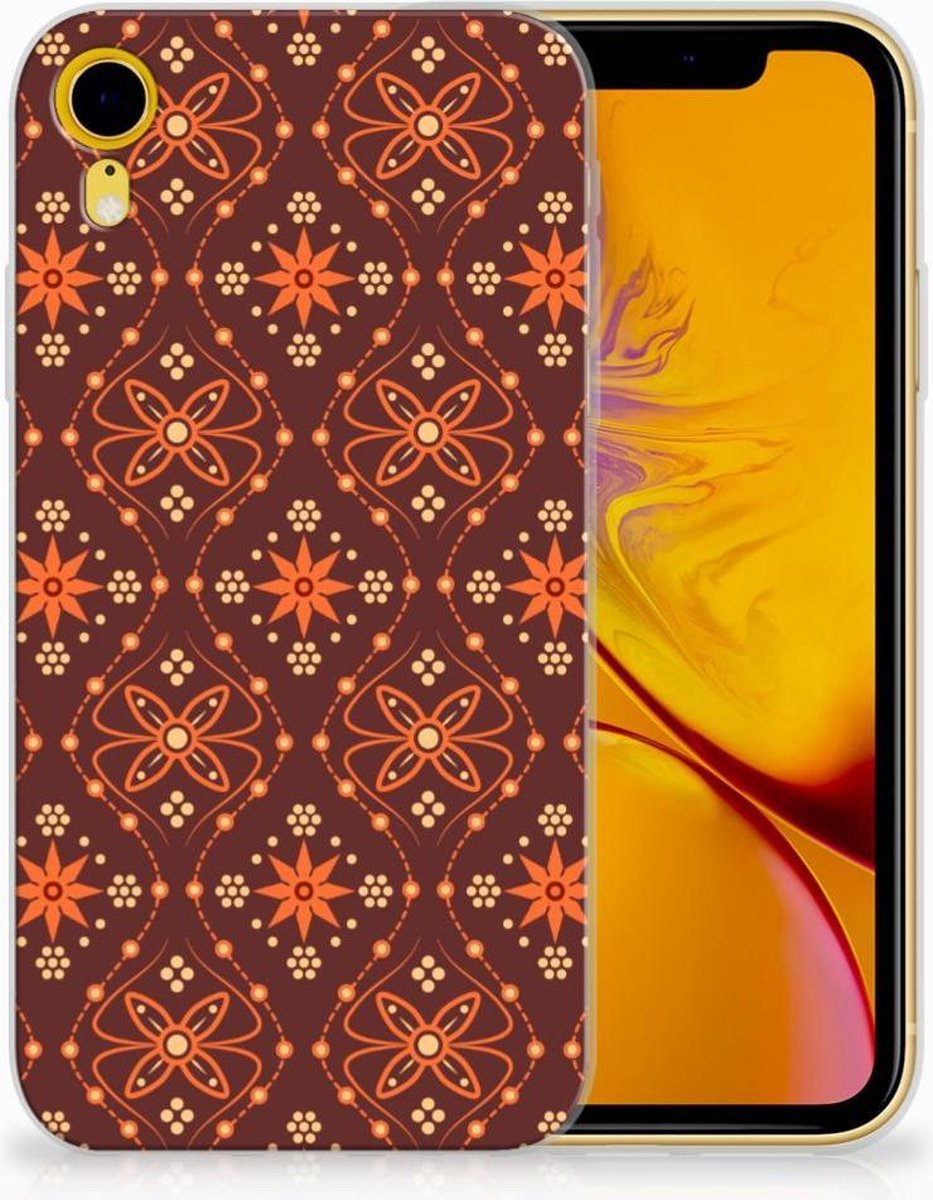 Apple iPhone Xr TPU bumper Batik Brown