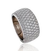 Silver Lining - Zilveren ring met steen Gerodineerd met zirkonia