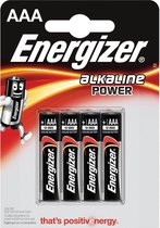 19x Energizer batterijen Alkaline Power AAA, blister a 4 stuks