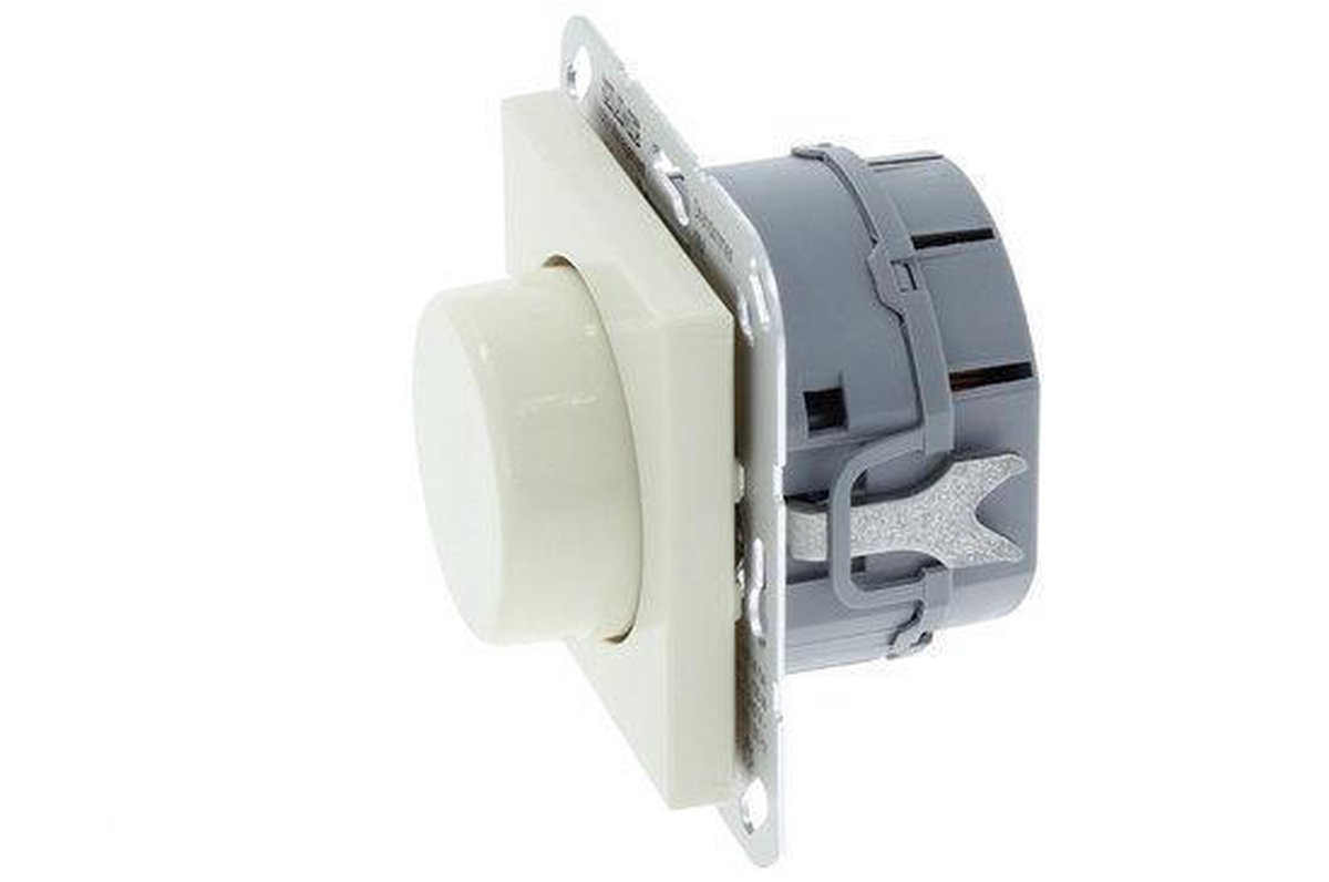 Jung AS500 Inbouw Dimmer Tot 500W Halogeen Drukwissel Crème bol