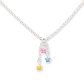 Lilly kinderketting - sterretjes - zilver - 38 cm