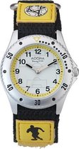 Nieuw! Adora jongens horloge- AY4379 met velcro (=klitten) band- voetbal afbeelding