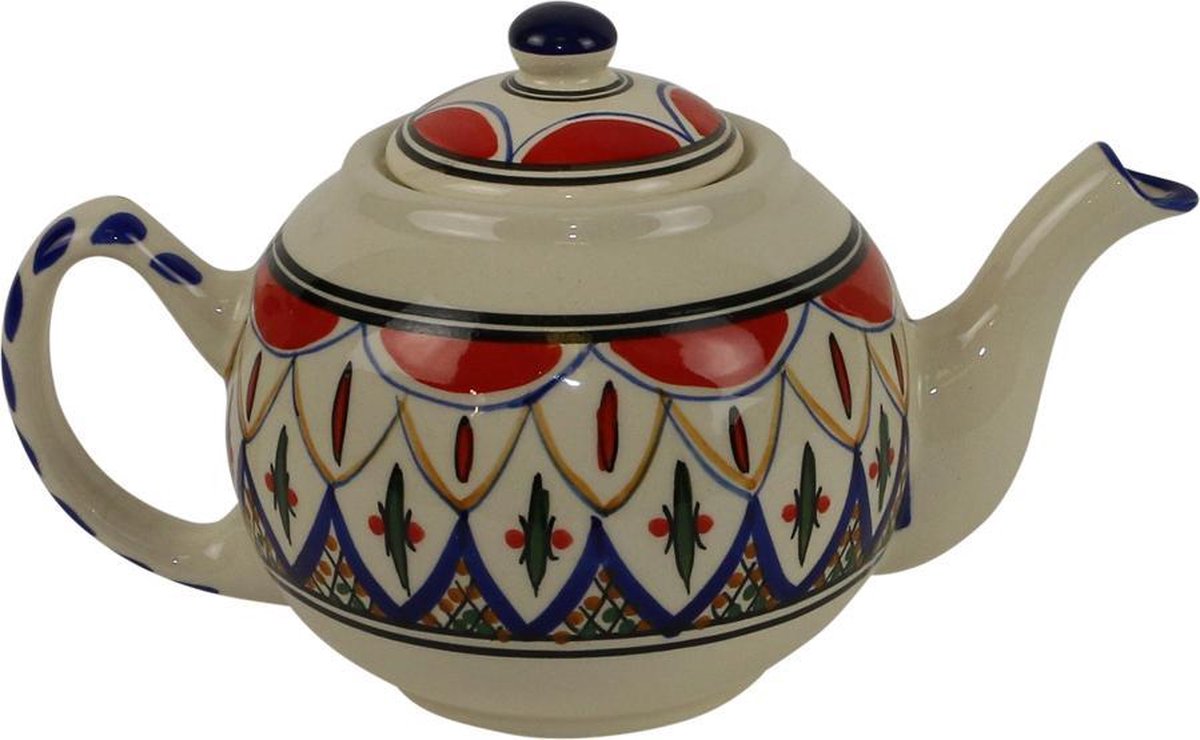 Handbeschilderde Stoneware Theepot