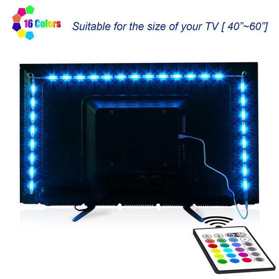 Zin Bemiddelen Verder LED-tv achtergrondverlichting, van 40 tot 60 inch HDTV Neon Verlichting  met... | bol.com