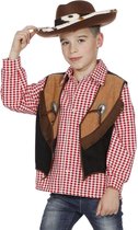 Cowboy & Cowgirl Kostuum | Cowboy Vest Oakley Kind | Maat 152 | Carnavalskleding | Verkleedkleding